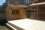 Cedar deck, bar and hot tub enclosure