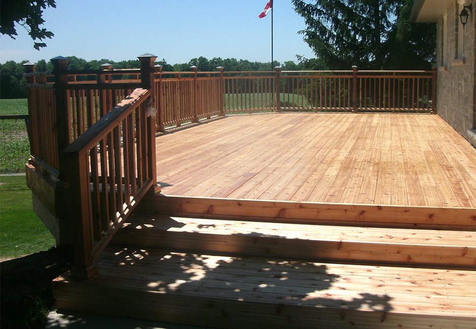 Custom cedar deck
