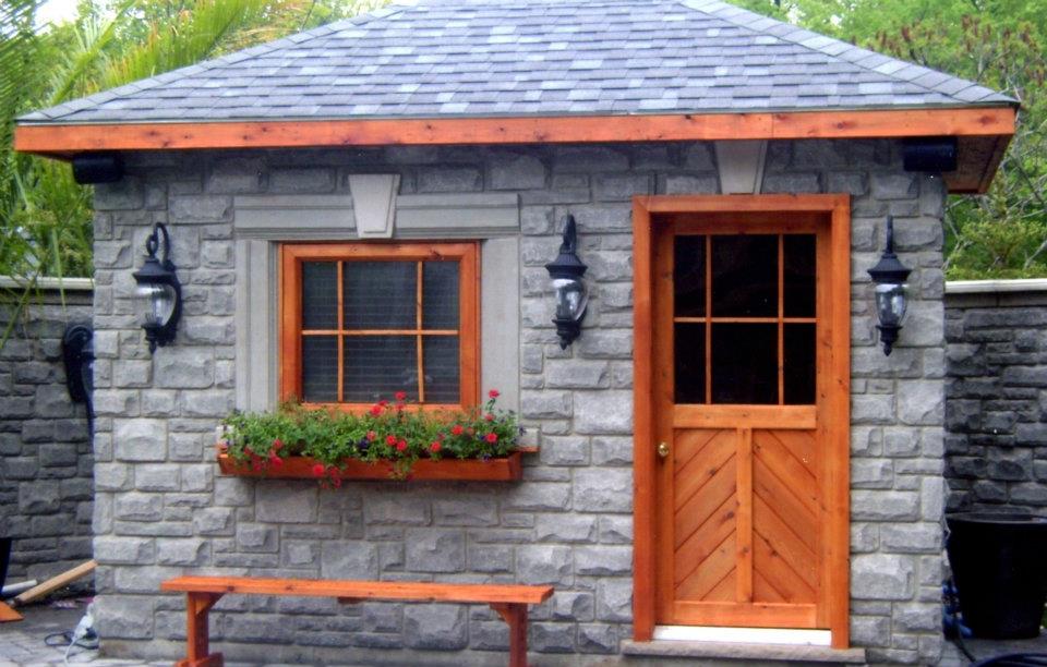 10ft x 12ft - Cottage roof - Custom stone siding
