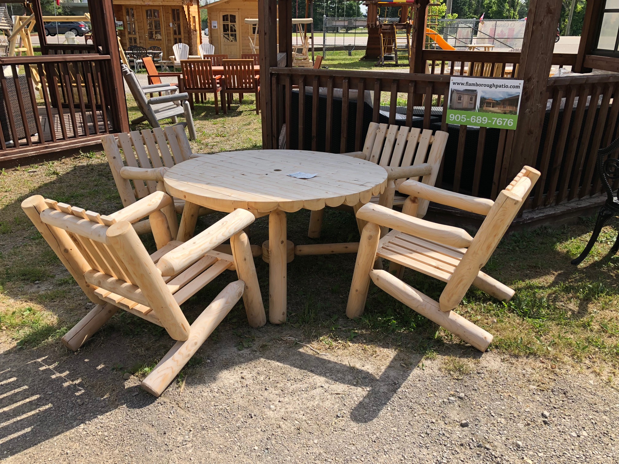 Log Relaxed High back Chairs & Table $1425