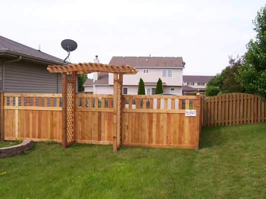 Custom cedar fence